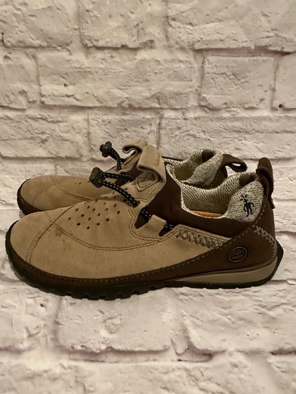 TIMBERLAND Smartwool Power Lounger Suede Lined Slip On Shoes Brown Women size 7